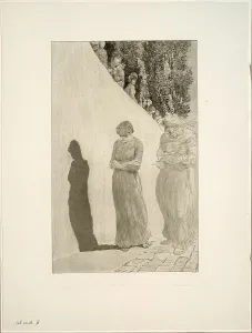 Shame Prints: Shame, plate nine from A Love, 1887. Creator: Max Klinger