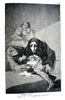 The Shamefaced One, 1799. Artist: Francisco Goya