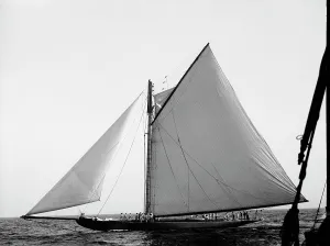 Yacht Race Prints: Shamrock, c1899. Creator: Johns Johnston