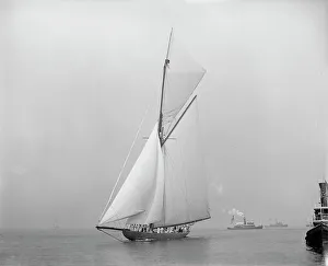 Regatta Prints: Shamrock I, Oct. 12, 99, 1899 Oct 12. Creator: Unknown