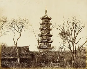 Shanghai China Asia Prints: Shanghai Pagoda, 1860. Creator: Felice Beato
