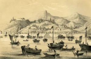Julia Prints: Shanghai, one of the five ports opened by the late treaty to British commerce, 1847