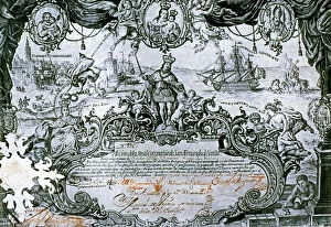 Images Dated 17th December 2014: Share of the Real Compania de San Fernando de Sevilla, issued on 23rd August 1748