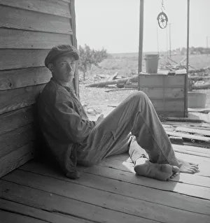 Water Amenities Prints: Sharecropper boy near Chesnee, South Carolina, 1937. Creator: Dorothea Lange