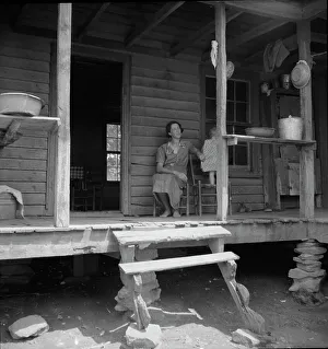 Sharecropper Prints: Sharecropper family near Chesnee, South Carolina, 1937. Creator: Dorothea Lange