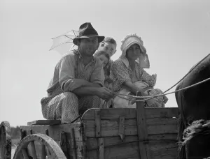 Sharecropper Prints: Sharecropper family near Hazlehurst, Georgia, 1937. Creator: Dorothea Lange