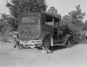 Ac Cars Ltd Prints: A sharecropper's car near Hartwell, Georgia, 1937. Creator: Dorothea Lange