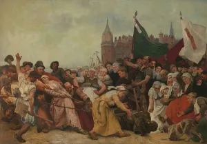 Reaction Prints: The Shattered Statue of the Duke of Alva Being Dragged Through the Streets