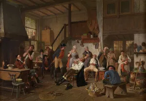 Coiffeur Prints: Shaving Day, 1873. Creator: Col, Jan David (1822-1900)