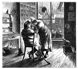 Images Dated 31st January 2006: Shaving the enemy at Montmirail, 1870