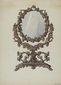 Dana Bartlett Prints: Shaving Mirror, 1936. Creator: Dana Bartlett