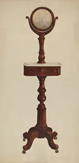 Bowman Charles Prints: Shaving Stand, c. 1938. Creator: Charles Bowman
