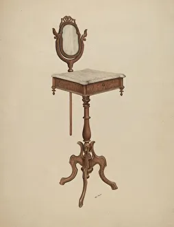 Price Ray Prints: Shaving Stand, c. 1938. Creator: Ray Price