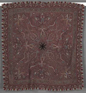 Late 19th Century Prints: Shawl, 1870s - 1880s. Creator: Unknown