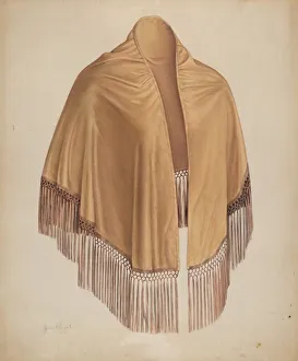 Fringes Prints: Shawl, c. 1939. Creator: Jean Peszel