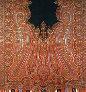 Fashion Accessory Prints: Shawl, Paisley, c. 1850. Creator: Unknown