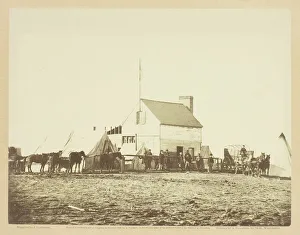 Gardner Alexander Prints: The Shebang, or Quarters of U. S. Sanitary Commission, Brandy Station, November 1863