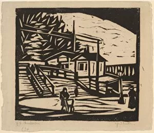 Elbe Gallery: Shed on the Bank of the Elbe, 1906. Creator: Ernst Kirchner
