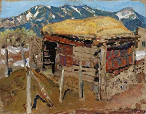 Shed in the Taos Mountains, 1925. Creator: Akseli Gallen-Kallela