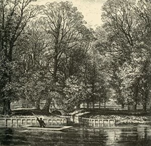 History Of Eton College Gallery: Sheep Bridge and Sixth Form Bench, 1911. Creator: Unknown