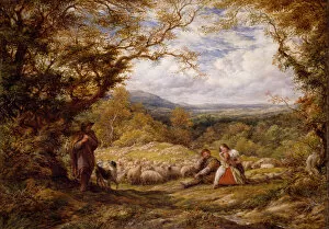 Bucolic Collection: The Sheep Drive, 1863. Creator: John Linnell
