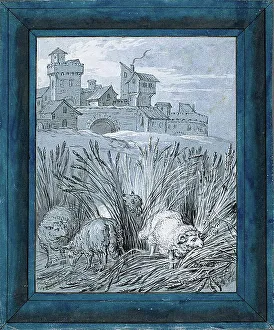 Jean Baptiste Oudry Prints: Sheep in the Field ('Rien de trop I')
