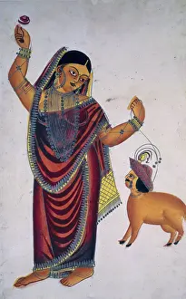 Sari Prints: The sheep lover, 1865. Creator: Anon