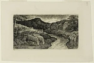 Calvert Edward Prints: The Sheep of this Pasture, n.d. Creator: Edward Calvert