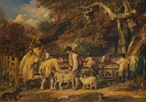 Frederic Gordon Roe Collection: Sheep Shearing, 1828, (1938). Artist: James Ward
