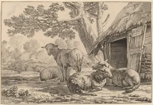 Karel Dujardin Prints: Sheepcote, 1781, published 1787. Creator: Cornelis Brouwer