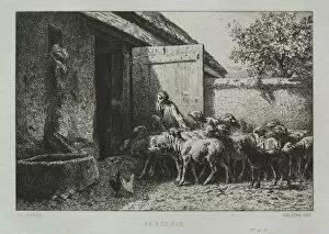 Charles émile Jacque French Gallery: Sheepfold. Creator: Charles-Emile Jacque (French, 1813-1894)