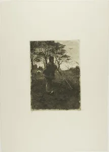 Witsen Willem Prints: Sheepherder, c. 1885. Creator: Willem Witsen
