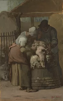 Jean Fran And Xe7 Gallery: The Sheepshearers, 1857 / 61. Creator: Jean Francois Millet