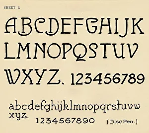 Printing Plate Prints: Sheet 6, from a portfolio of alphabets, 1929