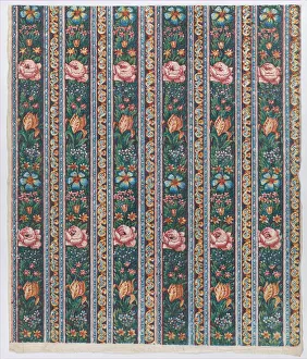 Borders Prints: Sheet with a six borders with floral garlands