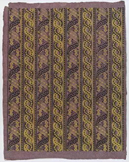 Sheet with four borders with guilloche and ribbon patterns, late 18t... late 18th-mid-19th century. Creator: Anon