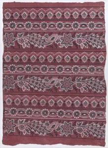 Buta Collection: Sheet with three borders with paisley and floral patterns, late 18th