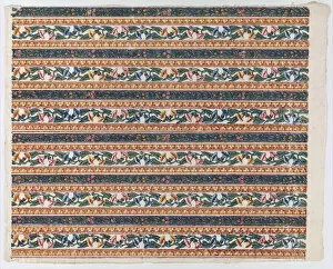 Sheet with six borders with vines and flower designs, late 18th-mid-... late 18th-mid-19th century. Creator: Anon