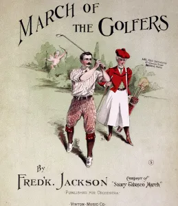 Sheet music cover, March Of The Golfers, 1903