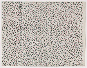 Relief Print Prints: Sheet with overall abstract pattern, 19th century. Creator: Anon