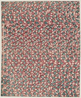 Relief Print Prints: Sheet with overall abstract pattern, 19th century. Creator: Anon