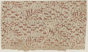 Relief Print Prints: Sheet with overall abstract pattern, 19th century. Creator: Anon