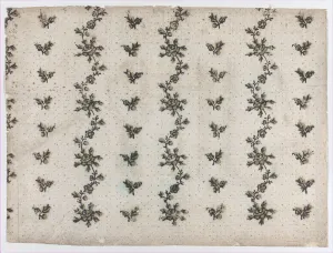 Remondini Prints: Sheet with overall dot and floral pattern