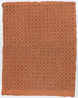 Abstract Collection: Sheet with overall floral dot pattern, late 18th-mid-19th century. late 18th-mid-19th century