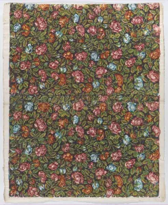 Remondini Prints: Sheet with overall floral pattern on a dark background