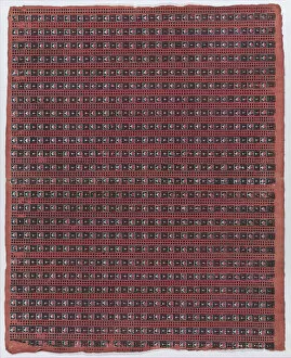 Sheet with overall geometric pattern, late 18th-mid-19th century. late 18th-mid-19th century. Creator: Anon