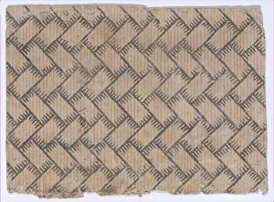 Relief Print Prints: Sheet with an overall geometric pattern, 19th century. Creator: Anon