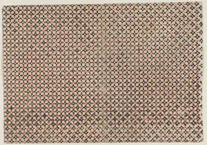 Relief Print Prints: Sheet with overall geometric pattern, 19th century. Creator: Anon