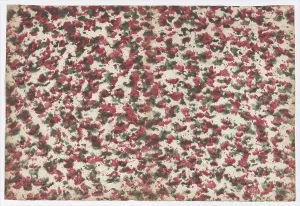 Relief Print Prints: Sheet with overall green and red splotchy design, 19th century. Creator: Anon