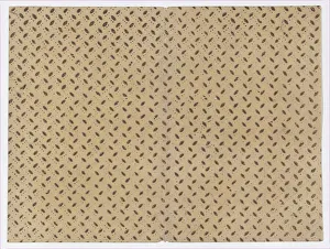 Relief Print Prints: Sheet with overall pattern of dots and dashes, 19th century. Creator: Anon